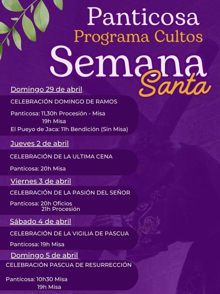 Cultos Semana Santa Panticosa
