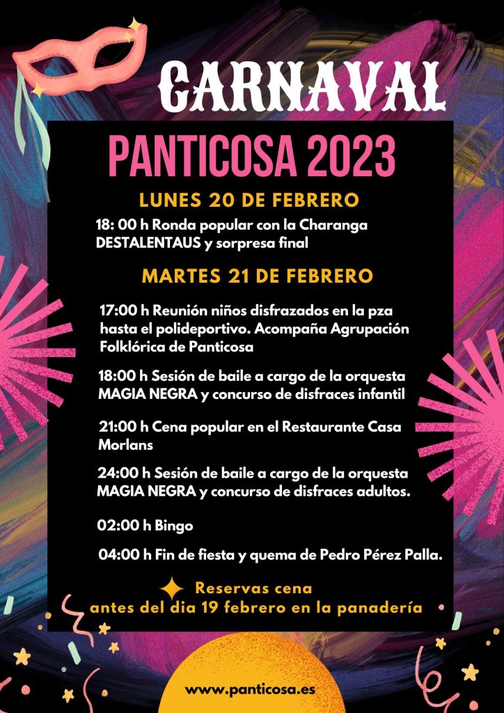 Programación Carnaval Panticosa 2023